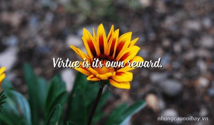 Virtue is its own reward.